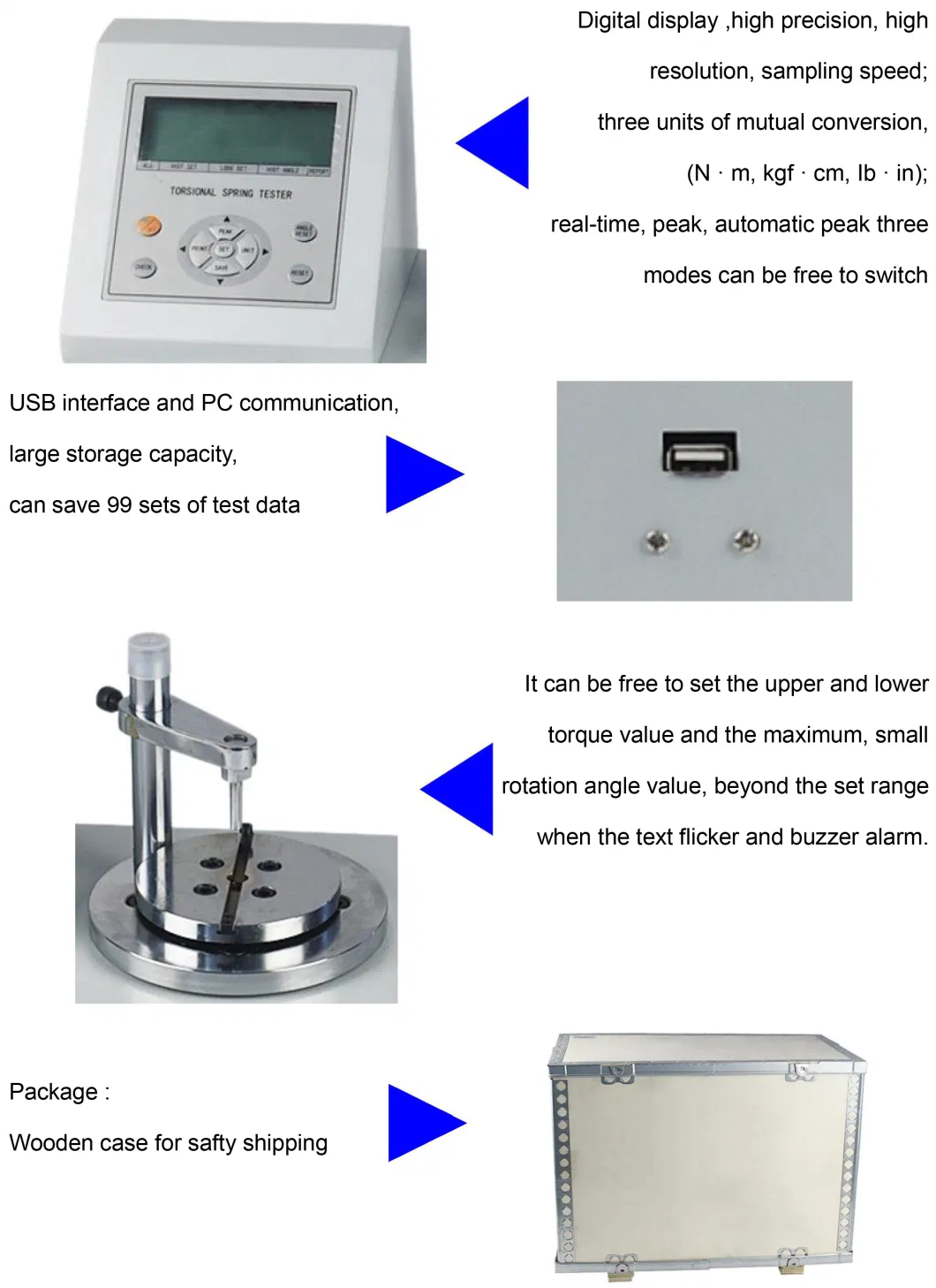 CE Approved Digital Torsional Spring Tester with High Precision